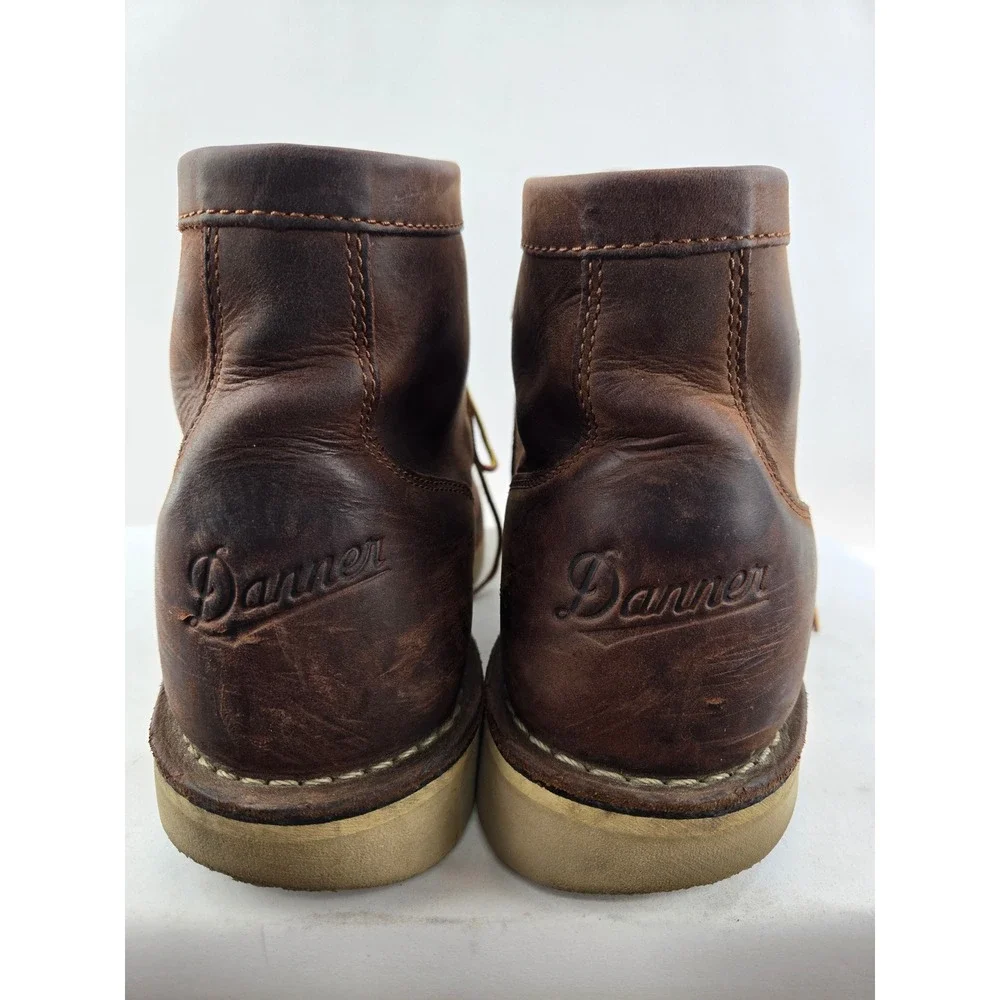 Danner Bull Run Moc Toe 6 Brown Steel Toe Work Boots Mens 10.5 EE Wide 15564 USA